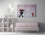 Wallity Lienzo Lluvia de colores de Banksy 50 x 70 cm
